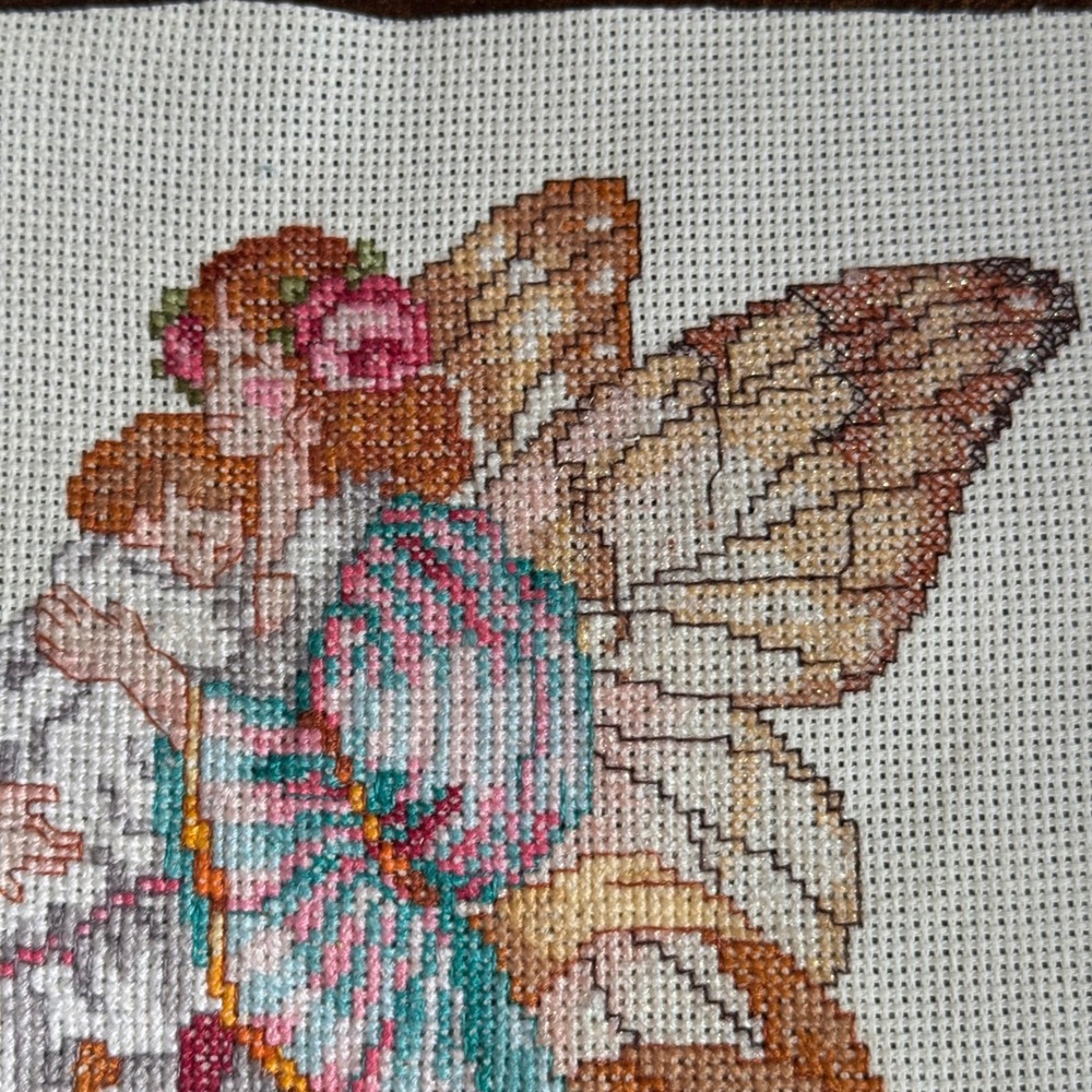 Finished Cross Stitch Faerie Godmother Barbara Baatz - Completed Art 10x13" - Picture 5 of 7